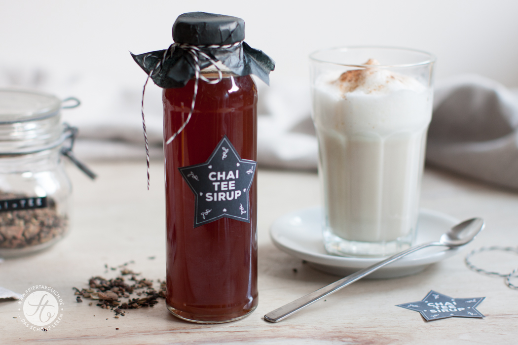 Geschenke aus der Küche: Chai-Tee-Sirup und alle Labels als free printables!