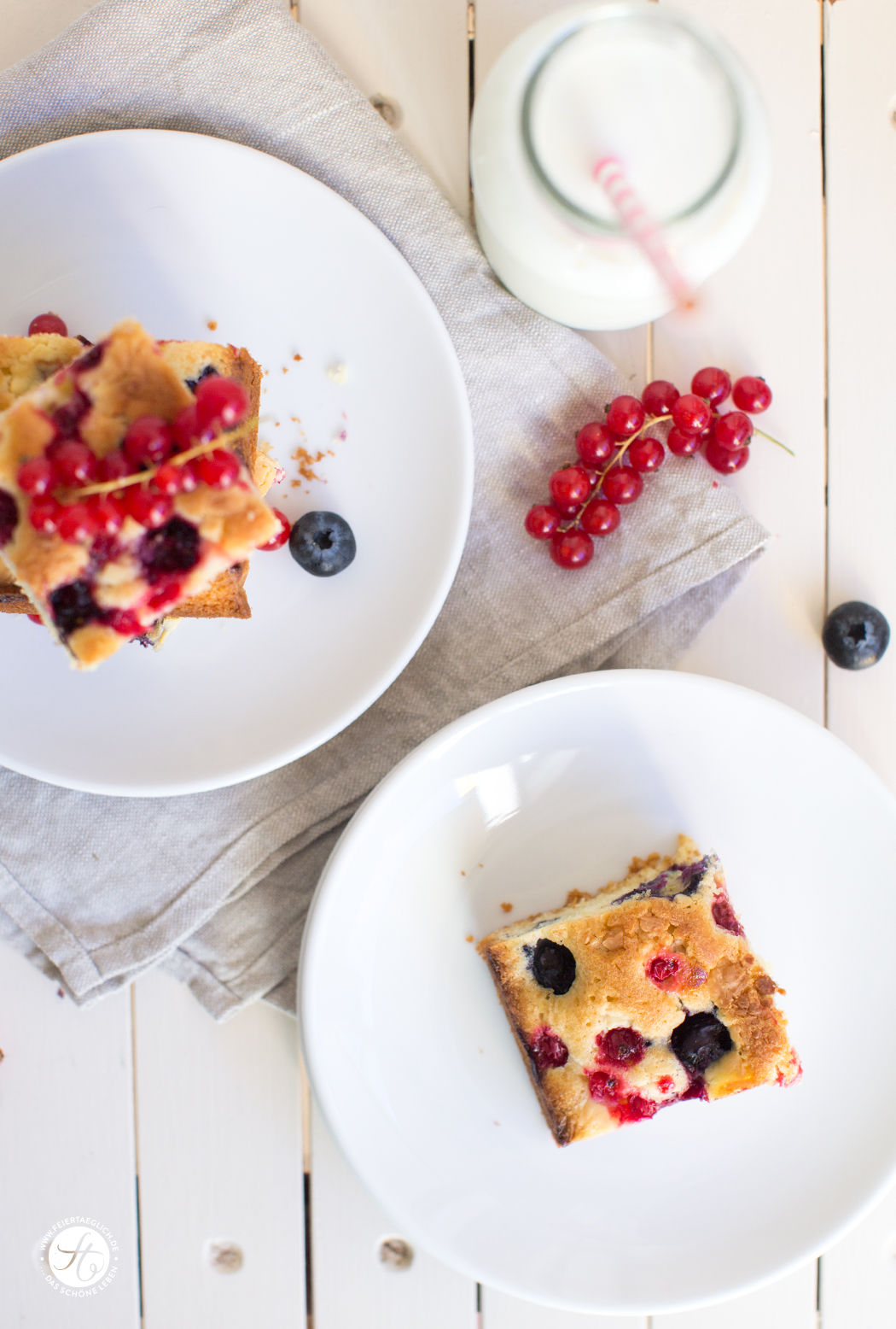 Weisser Schokoladenkuchen mit Beeren – garantiert der neue Lieblingsplatz der letzen Sommerbeeren! Rezept von feiertäglich.de