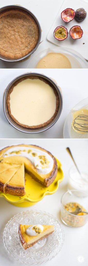 Rezept: Maracuja-Joghurt-Tarte mit Knusperboden und griechischem Joghurt, ein zart fruchtiges Träumen, Passionfruit-yoghurt-Tarte