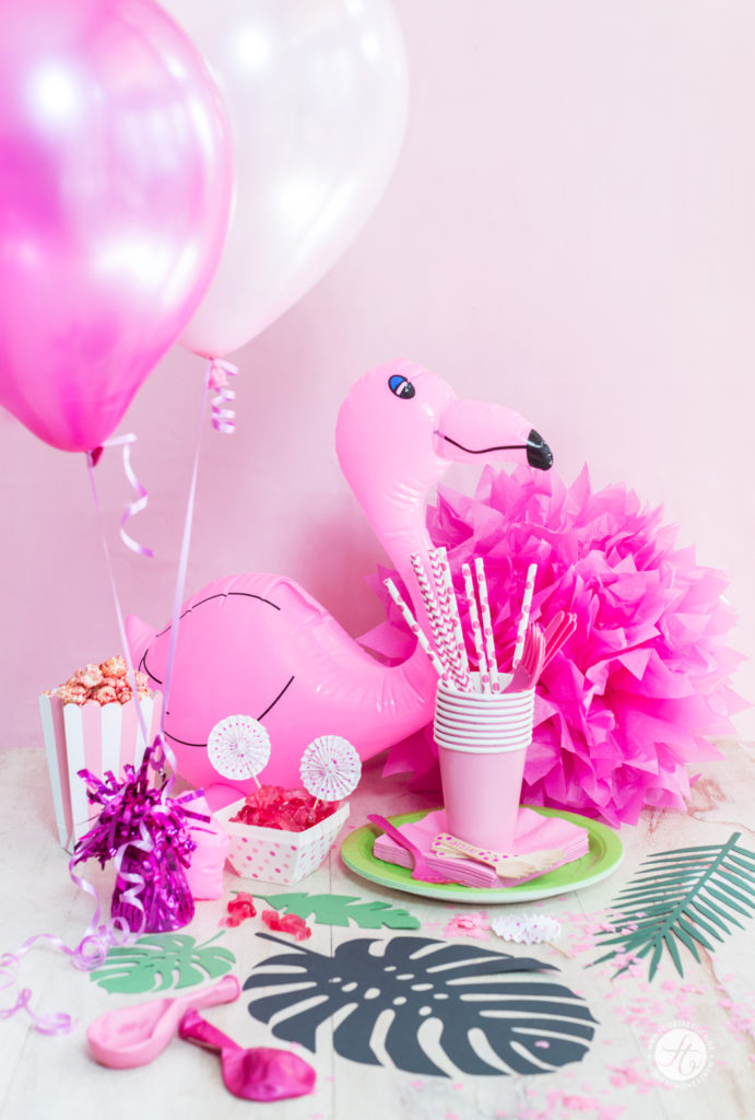 Partydecorations Amscan, Gewinnpaket, feiertäglich HappyMottoparty Flamingo