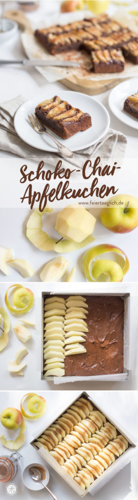 Schoko-Chai-Apfelkuchen, einfaches & schnelles Rezept, große Apfelkuchenliebe zum #Apfelbäckchen Blogevent