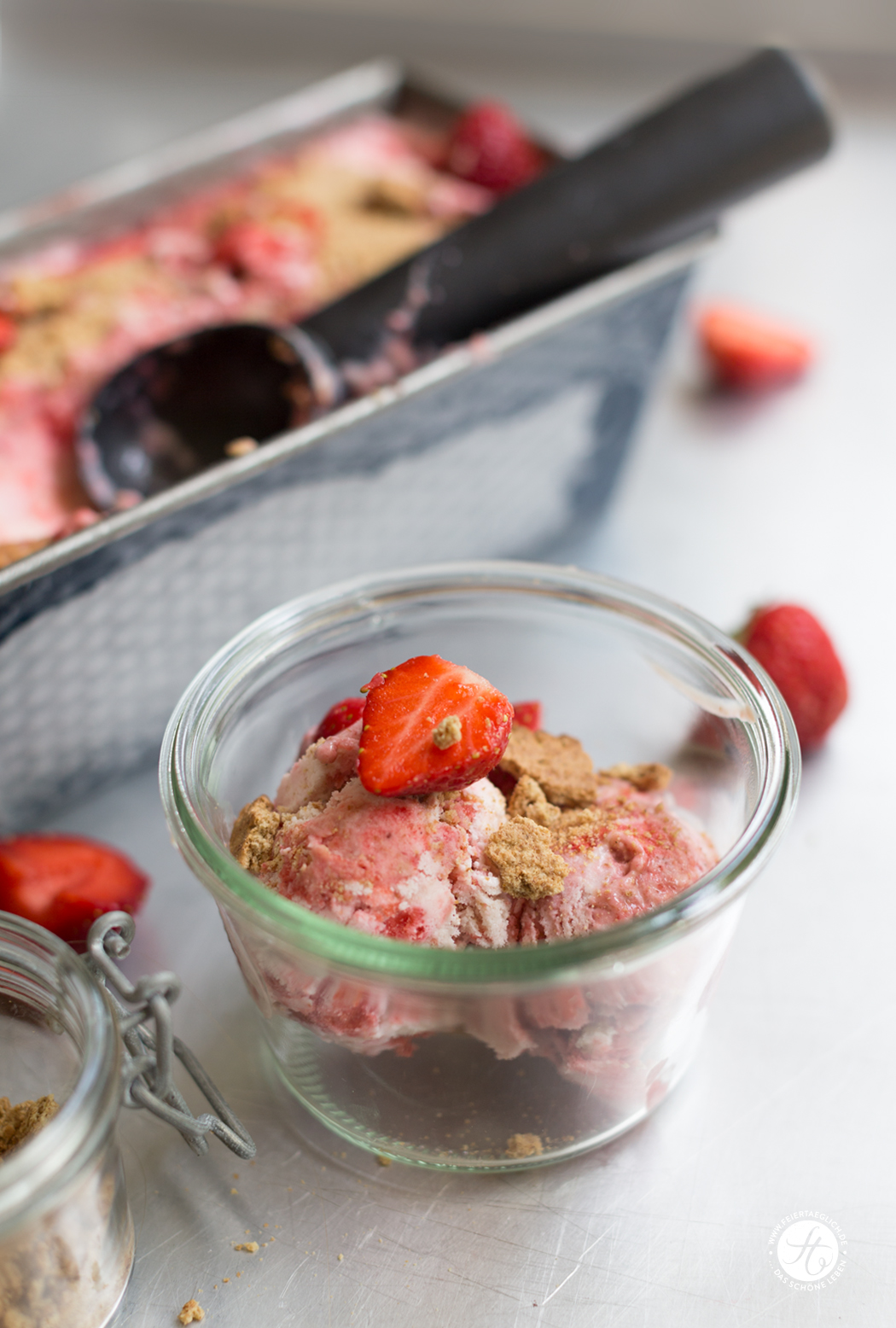 Erdbeer-Cheesecake-Eis, Rezept