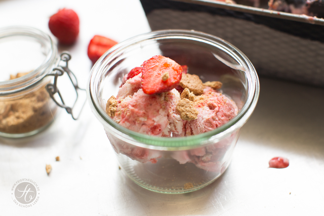 Erdbeer-Cheesecake-Eis, Rezept