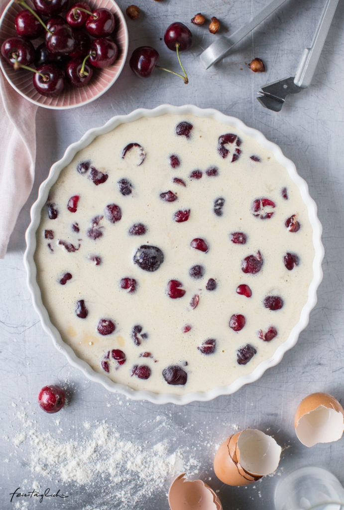 Clafoutis aux Cerises – ein einfacher, himmlischer Auflauf(-Kuchen) mit ...