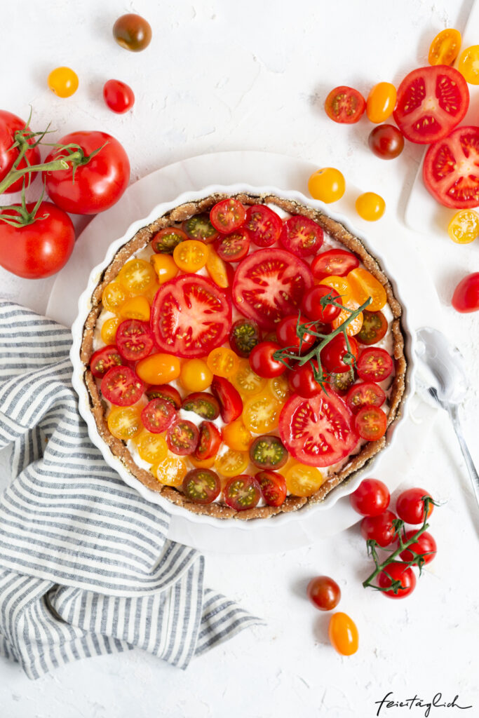 Rezept für schnelle Tomaten-Tarte mit Feta