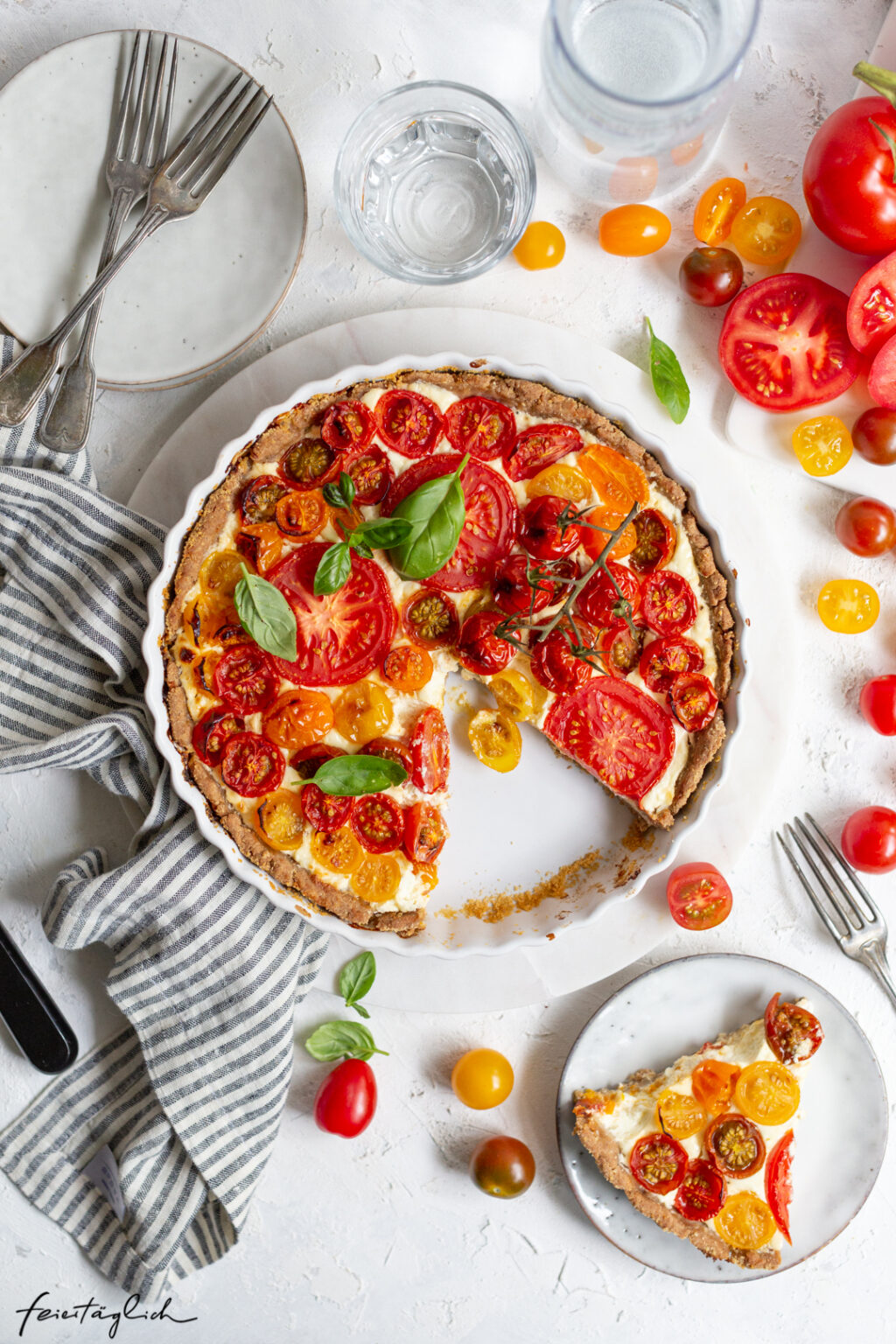 Rezept für eine schnelle Tomaten-Tarte mit Feta – Sommergericht pur ...