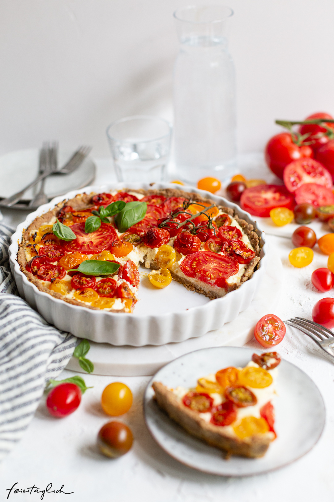 Rezept für eine schnelle Tomaten-Tarte mit Feta – Sommergericht pur ...