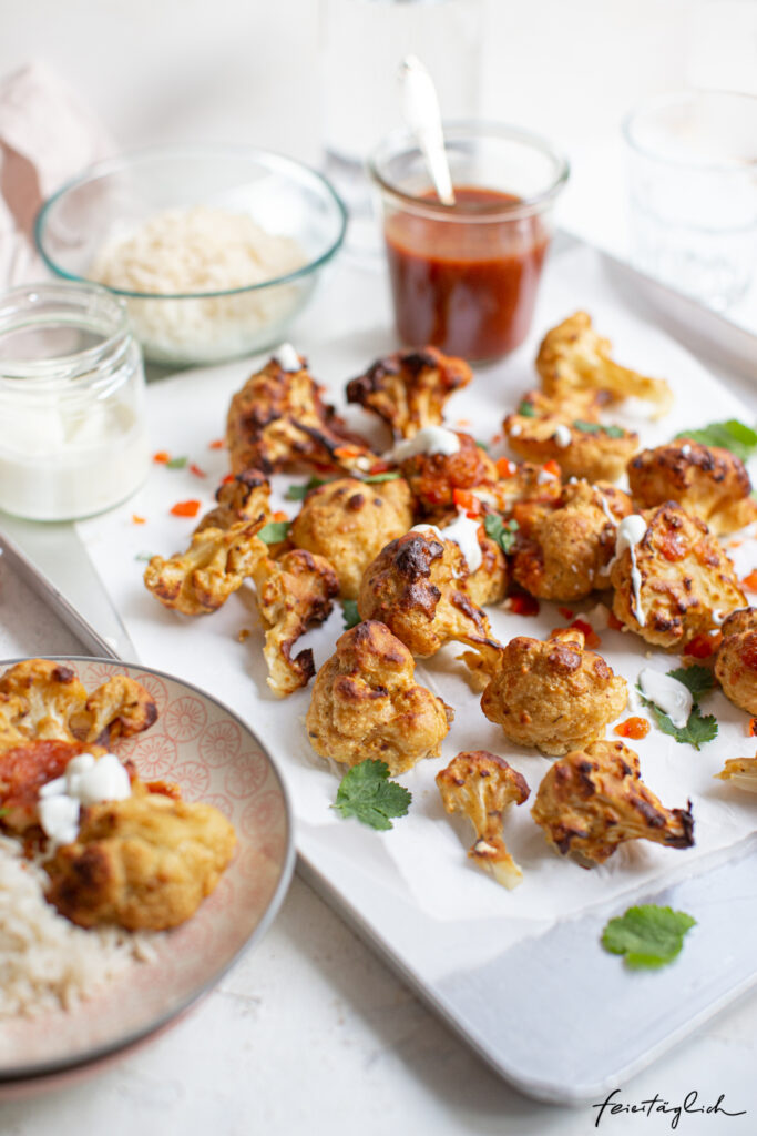 Blumenkohl Wings mit Turbo-BBQ-Sauce, schnelles veganes Lieblingsessen