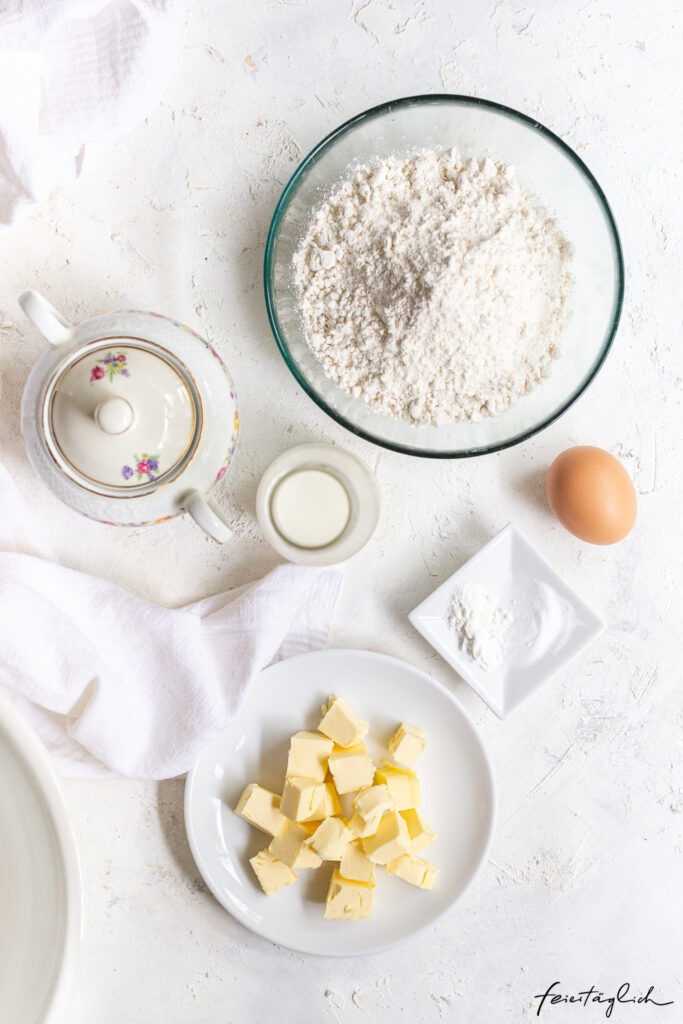 Klassische Milch Scones – ein einfaches Grundrezept Zutaten