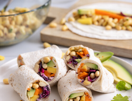 Rainbow Sojabohnen-Wraps – schnell gemacht und der perfekter vegane Snack mit Protein-Boost für jeden Tag